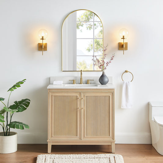 Juego de tocador de baño Oberman de 30" con un solo lavabo