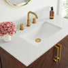 Chevron 36" Medium Brown Single-Sink Bathroom Vanity Set