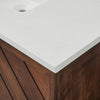 Chevron 36" Medium Brown Single-Sink Bathroom Vanity Set