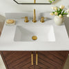 Chevron 30" Medium Brown Single-Sink Bathroom Vanity Set