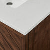 Chevron 30" Medium Brown Single-Sink Bathroom Vanity Set
