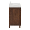 Chevron 60" Medium Brown Double-Sink Bathroom Vanity Set