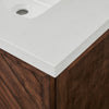 Chevron 60" Medium Brown Double-Sink Bathroom Vanity Set