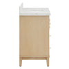 Fluted 48" Washed Oak Single-Sink Bathroom Vanity Set