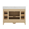 Fluted 48" Washed Oak Single-Sink Bathroom Vanity Set