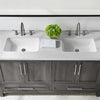 Juego de tocador de baño con lavabo doble Daisy de 60"