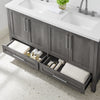 Juego de tocador de baño con lavabo doble Daisy de 60"