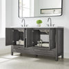 Juego de tocador de baño con lavabo doble Daisy de 60"