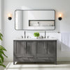 Juego de tocador de baño con lavabo doble Daisy de 60"
