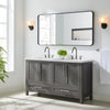 Juego de tocador de baño con lavabo doble Daisy de 60"