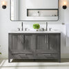 Juego de tocador de baño con lavabo doble Daisy de 60"
