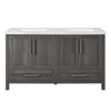 Juego de tocador de baño con lavabo doble Daisy de 60"