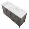 Juego de tocador de baño con lavabo doble Daisy de 60"