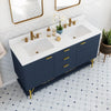 Calletano 60" Double-Sink Bathroom Vanity Set