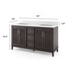 Oberman 60" Double-Sink Bathroom Vanity Set