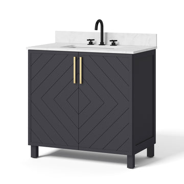 Roundstone 36" Single-Sink Bathroom Vanity Set