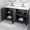 Roundstone 60" Double-Sink Bathroom Vanity Set