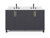 Roundstone 60" Double-Sink Bathroom Vanity Set